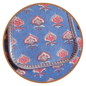 Blue Red Floral Motifs