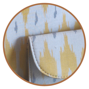 Yellow White Abstract Handloom