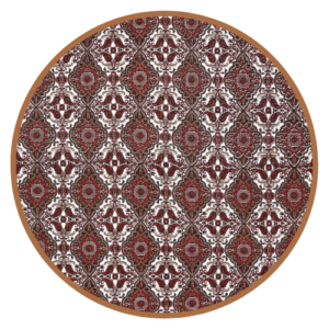 Maroon Light Brown Lattice